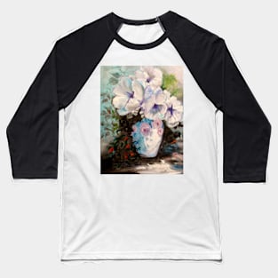 White Poppies Baseball T-Shirt